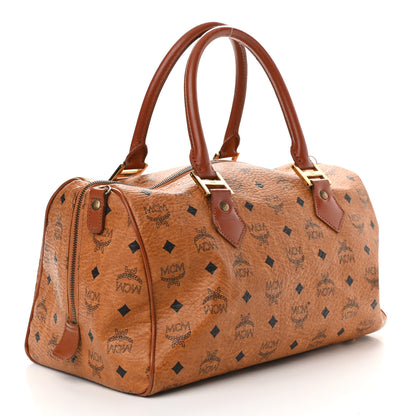 MCM Visetos Essential Boston Bag Cognac 3 of 7