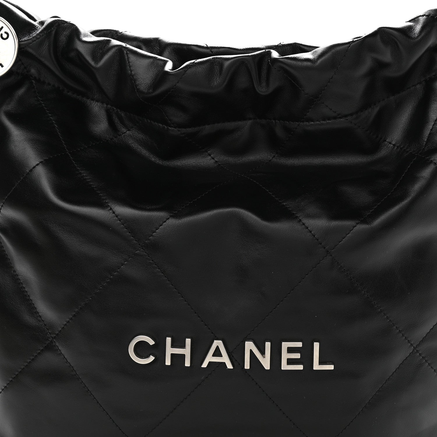 Chanel Shiny Calfskin Quilted Small Chanel 22 Black 9 of 11