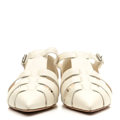 Christian Dior Calfskin Sauvage Ballerina Flat 38 Ivory 2 of 16