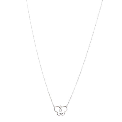 Tiffany 18K White Gold Diamond Paloma Picasso Butterfly Pendant Necklace 3 of 6