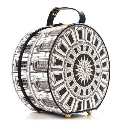 Louis Vuitton X FORNASETTI Calfskin Architettura Petite Boite Chapeau White Black 3 of 9