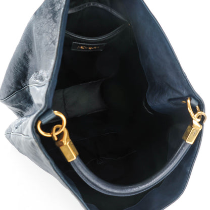 Saint Laurent Goatskin Large Roady Navy 5 of 7