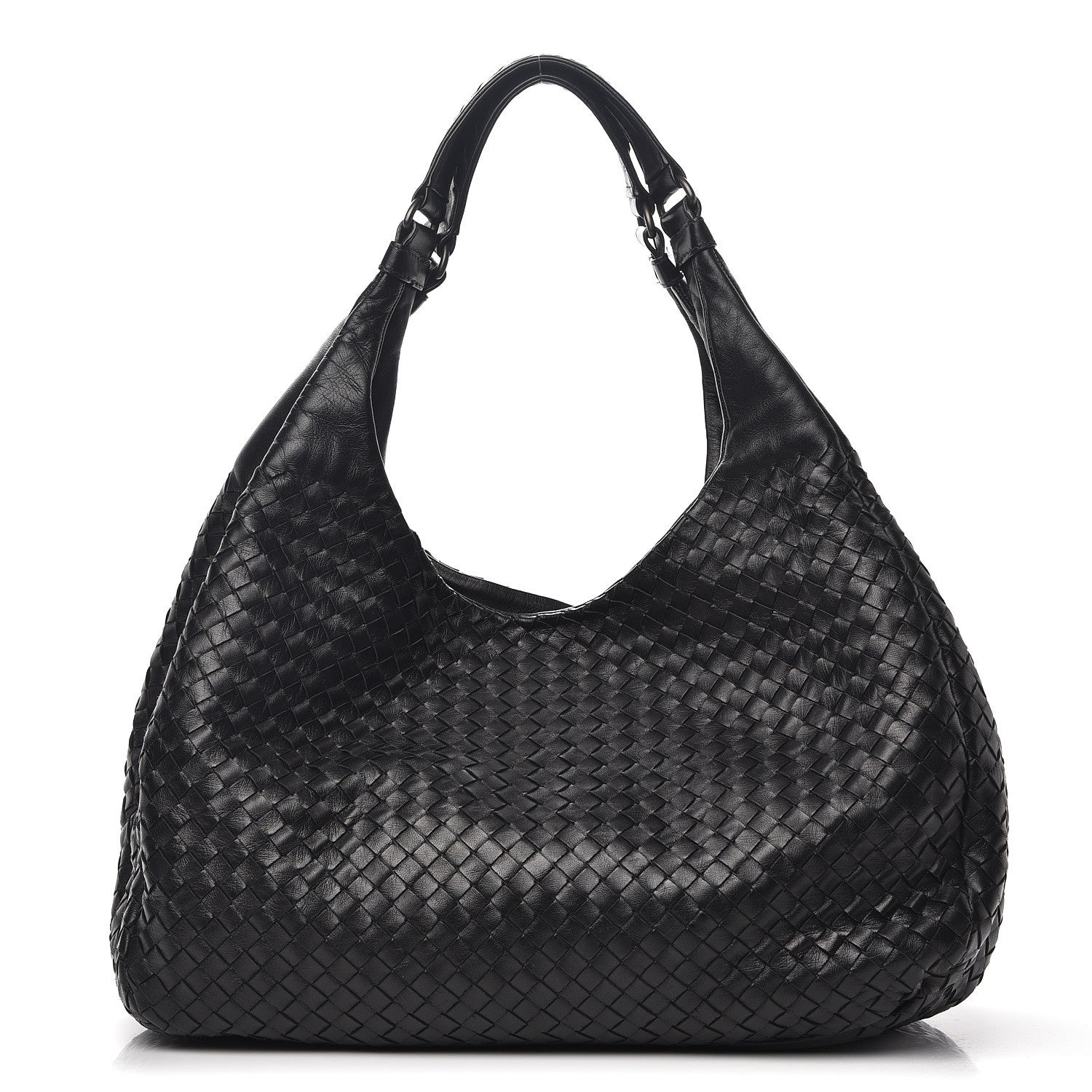 Bottega Veneta Nappa Intrecciato Large Campana Nero Black 1 of 10