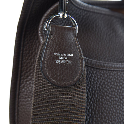 Hermes Taurillon Clemence Evelyne III GM Chocolate 10 of 10