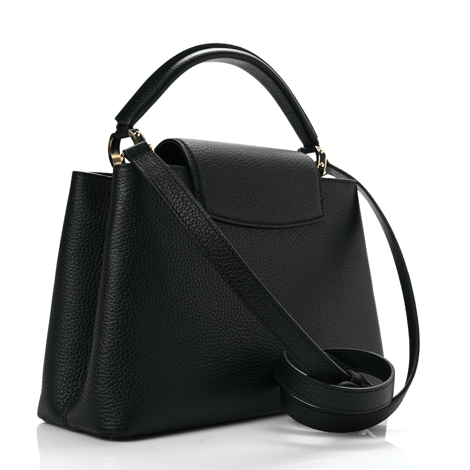 Louis Vuitton Taurillon Studded Sol Capucines PM Black 3 of 7