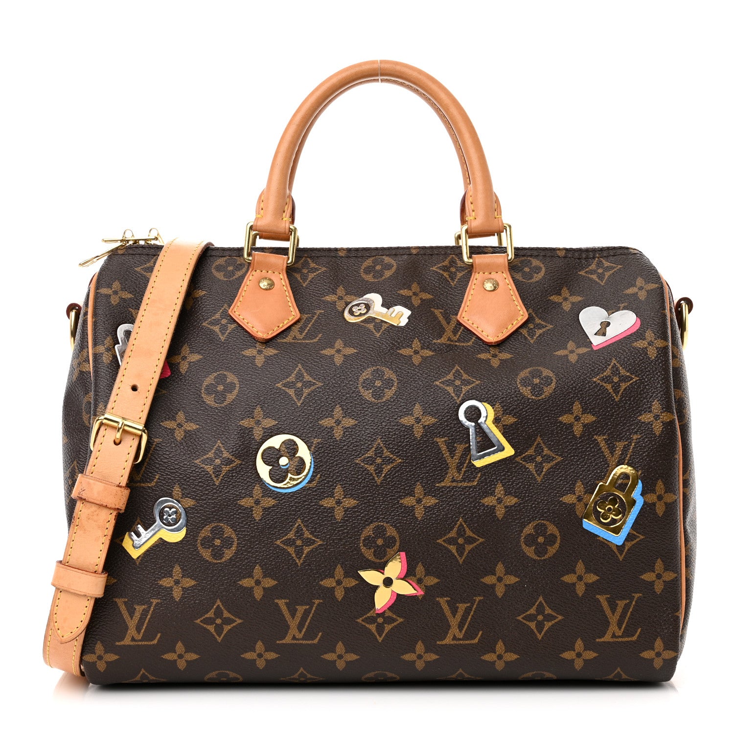 Louis Vuitton Monogram Love Lock Speedy Bandouliere 30 1 of 14