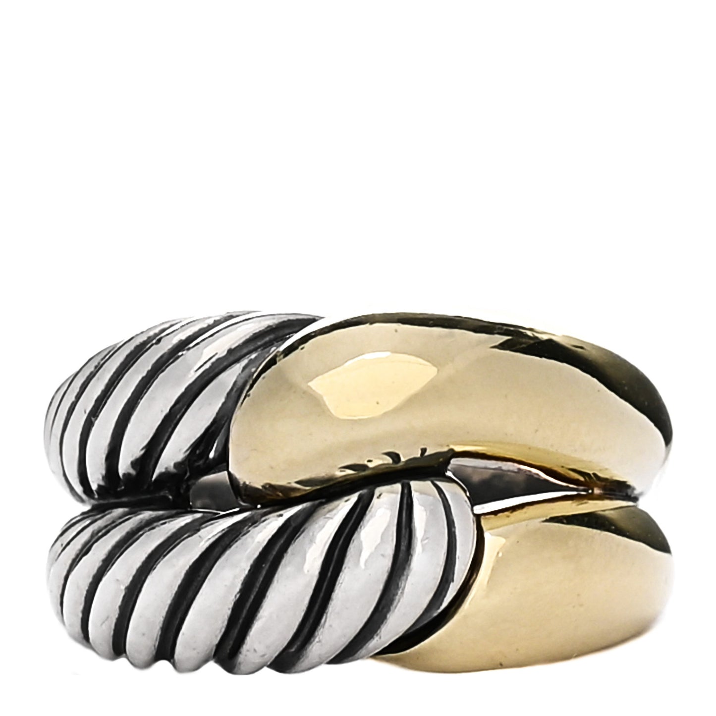Sterling Silver 14K Yellow Gold Large Infinity Ring 54 7