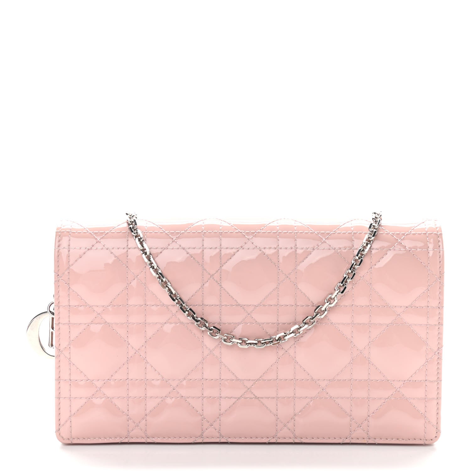 Christian Dior Patent Cannage Lady Dior Convertible Clutch Light Pink 1 of 13