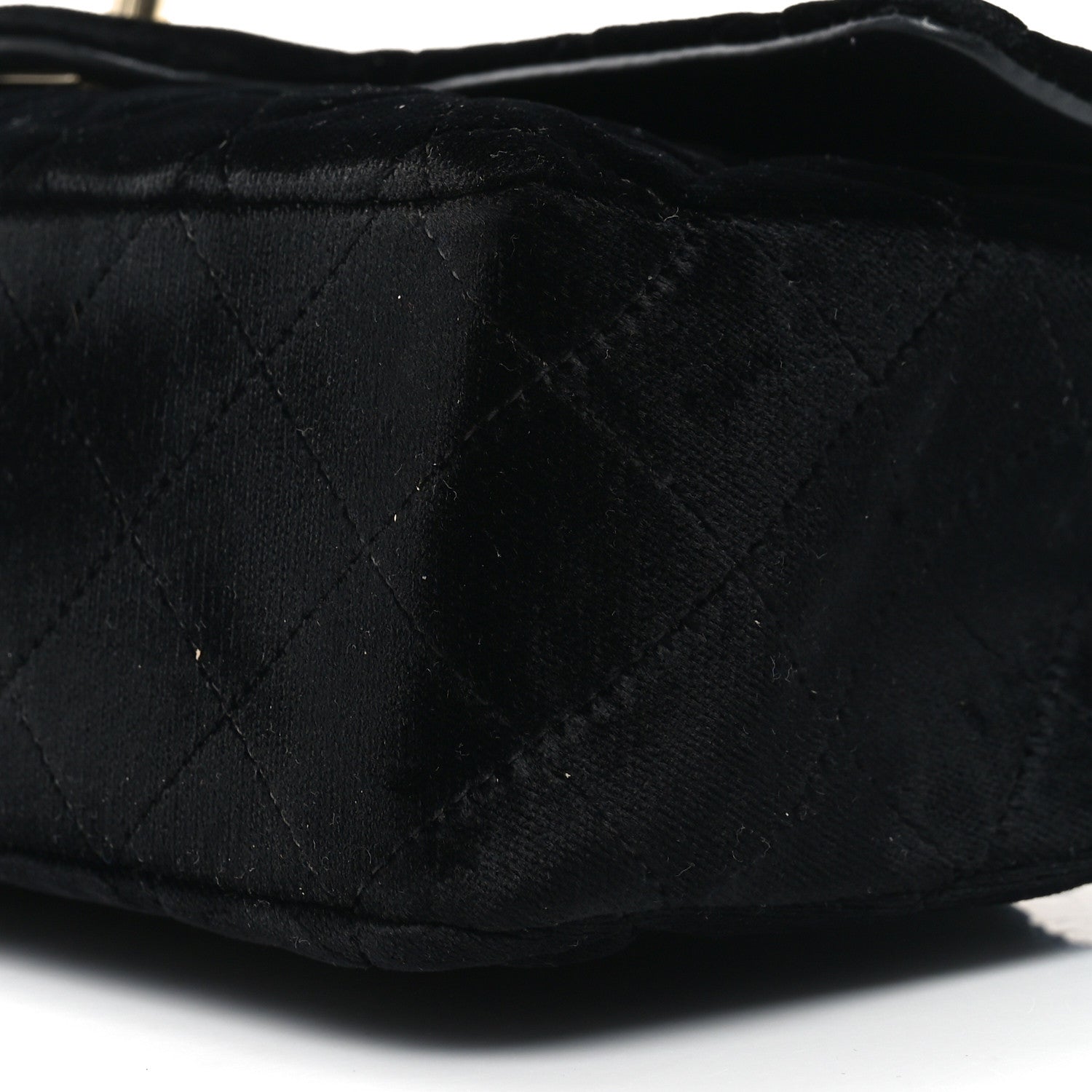 Chanel Velvet Quilted Medium Double Flap Black 9 of 9