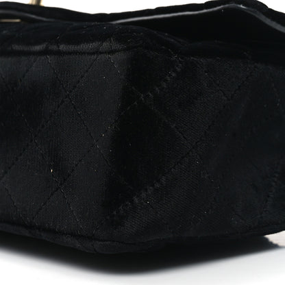 Chanel Velvet Quilted Medium Double Flap Black 9 of 9