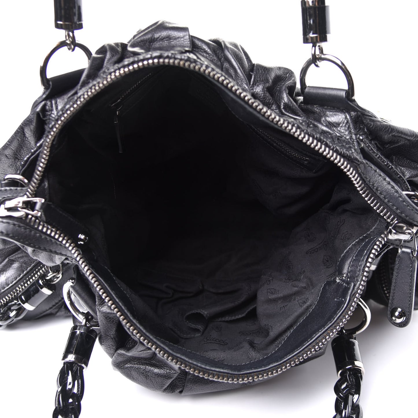 Calfskin Medium Galaxy Satchel Black