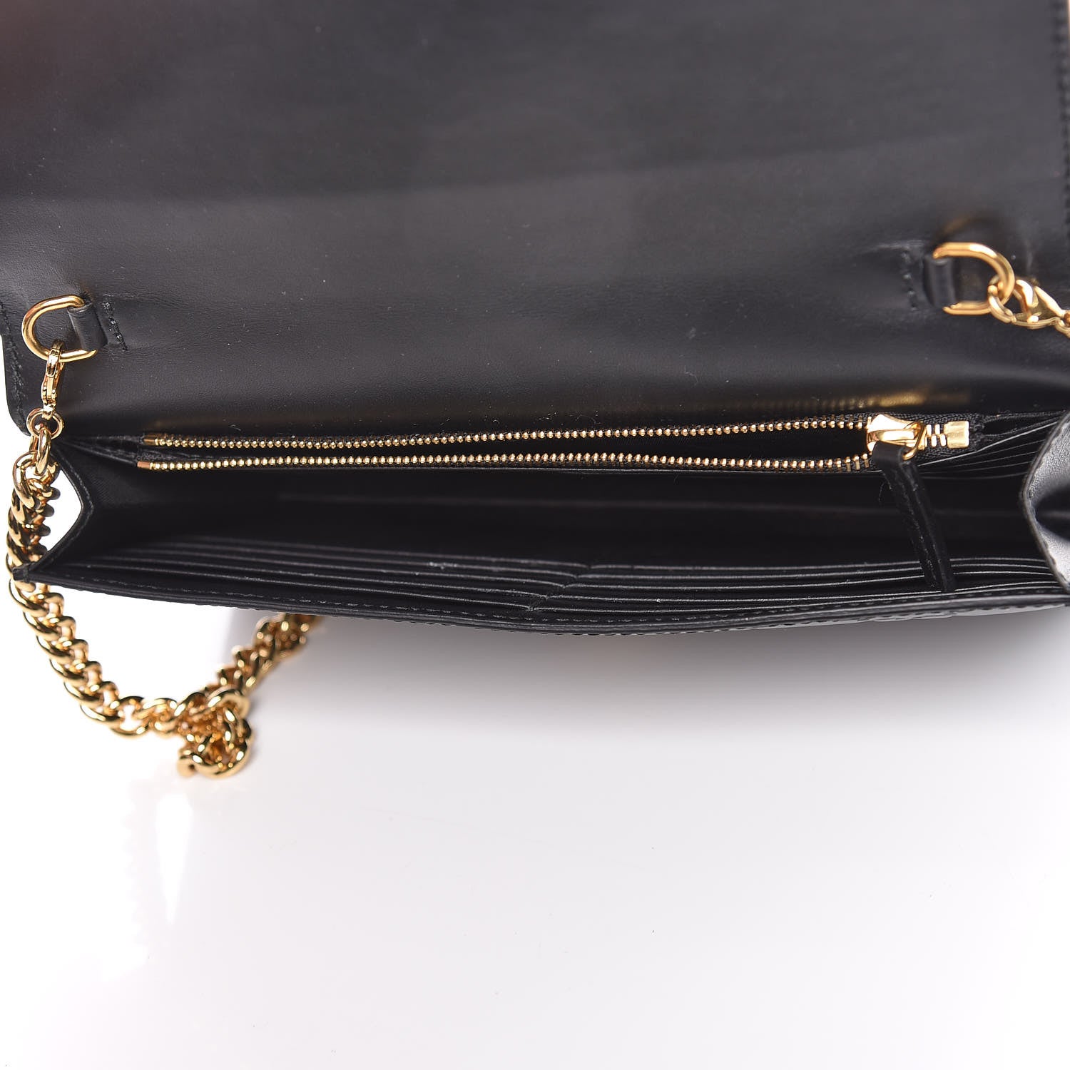 Gucci Guccissima Icon Chain Wallet Black 5 of 11