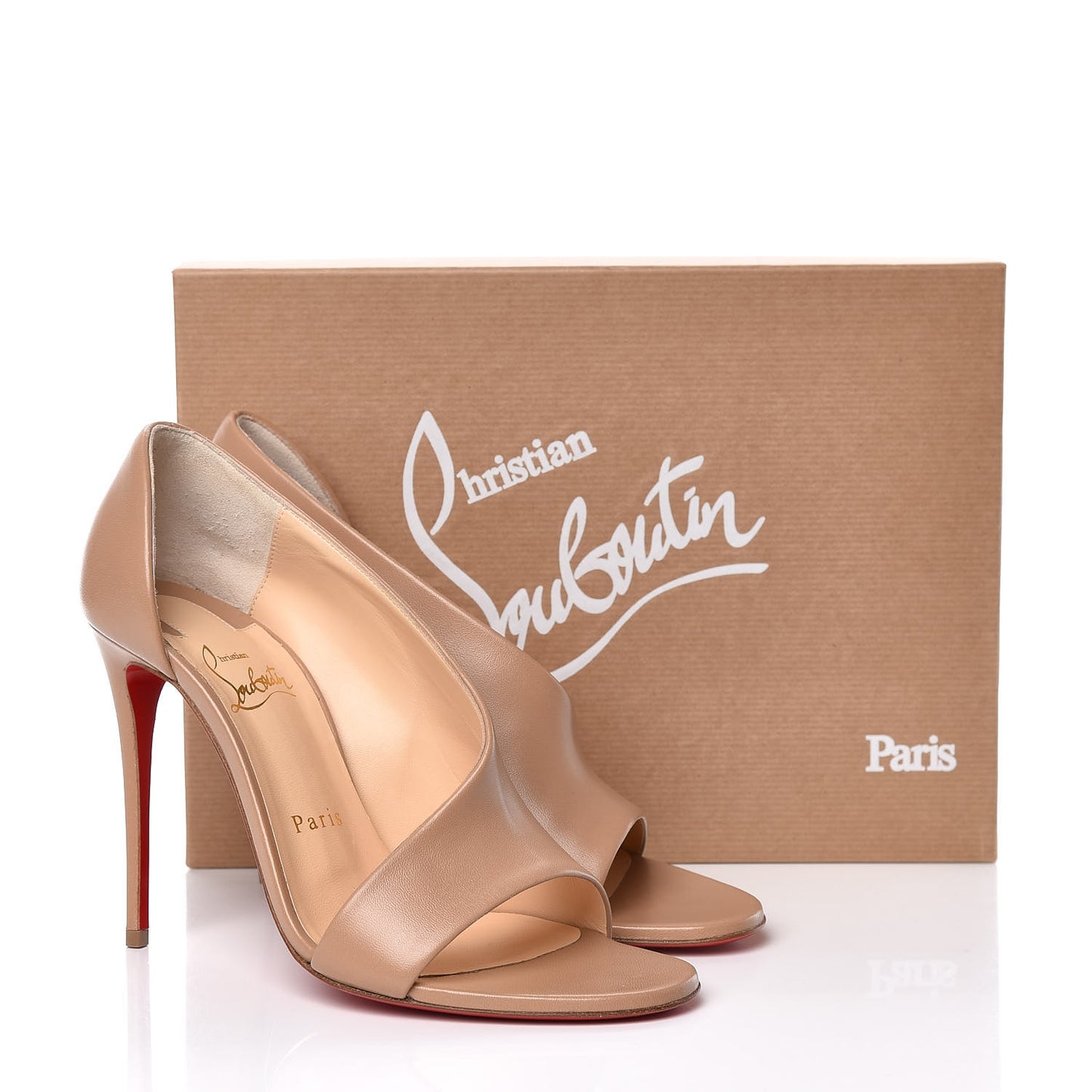 Nappa Phoebe Asymmetric 100 Pumps 38 Nude