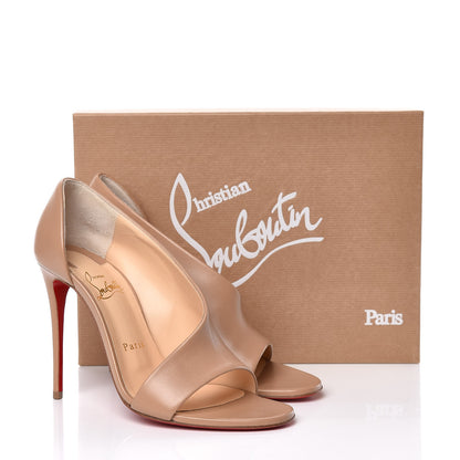 Christian Louboutin Nappa Phoebe Asymmetric 100 Pumps 38 Nude 10 of 10