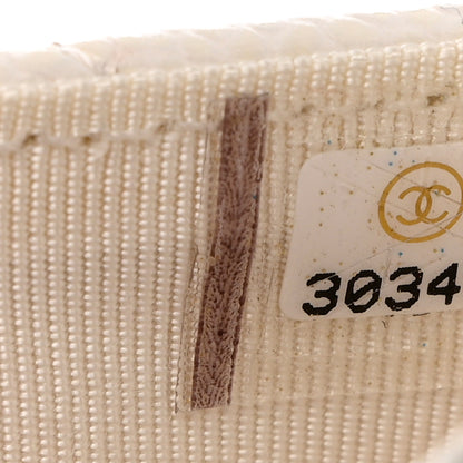 Chanel Caviar Quilted Flap Card Holder Wallet White 7 of 9
