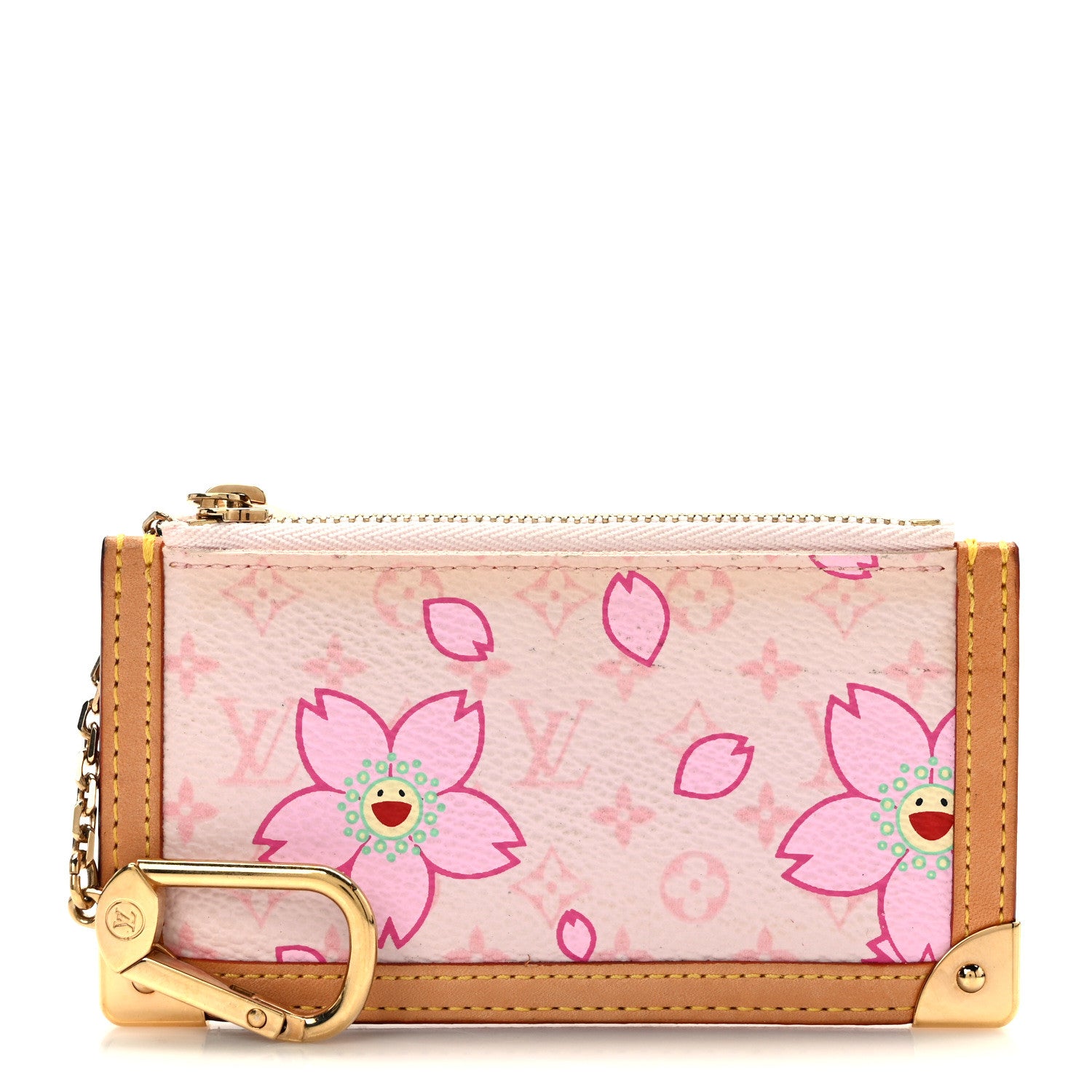 Louis Vuitton Monogram Cherry Blossom Key Pouch Pink 1 of 6