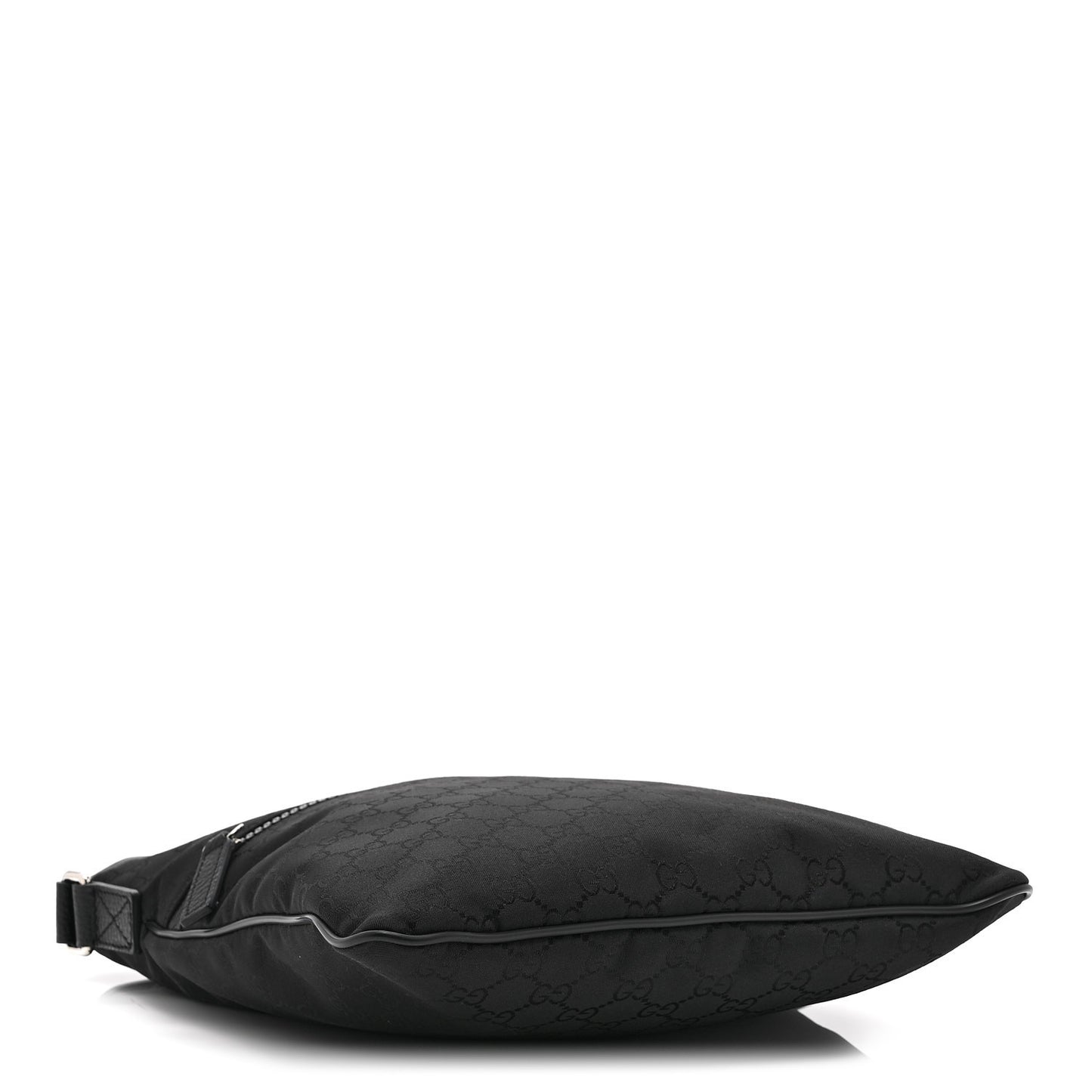 Nylon Monogram Small Flat Messenger Bag Black