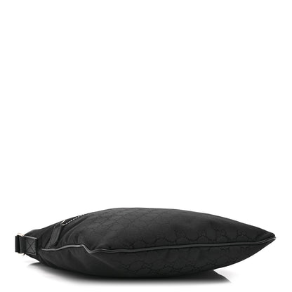 Gucci Nylon Monogram Small Flat Messenger Bag Black 4 of 11