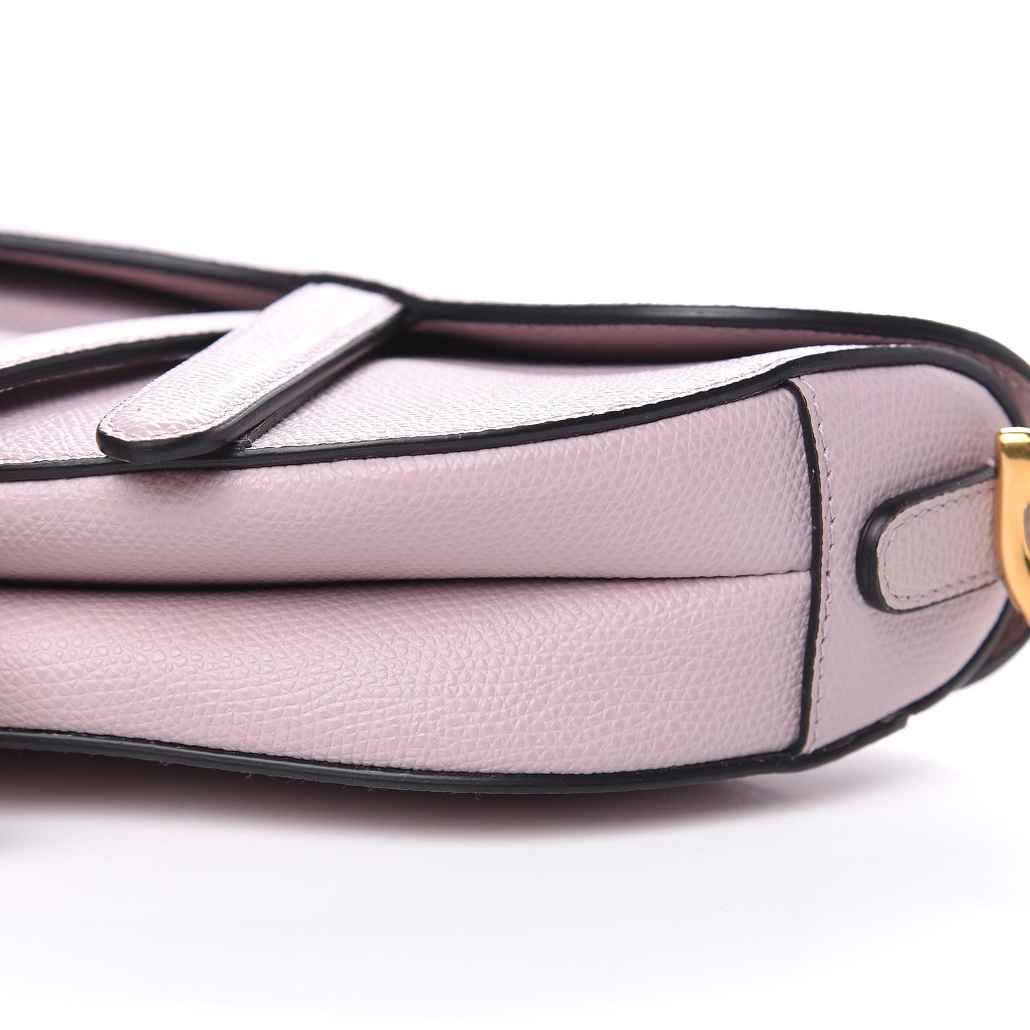 Grained Calfskin Mini Saddle Bag Light Purple