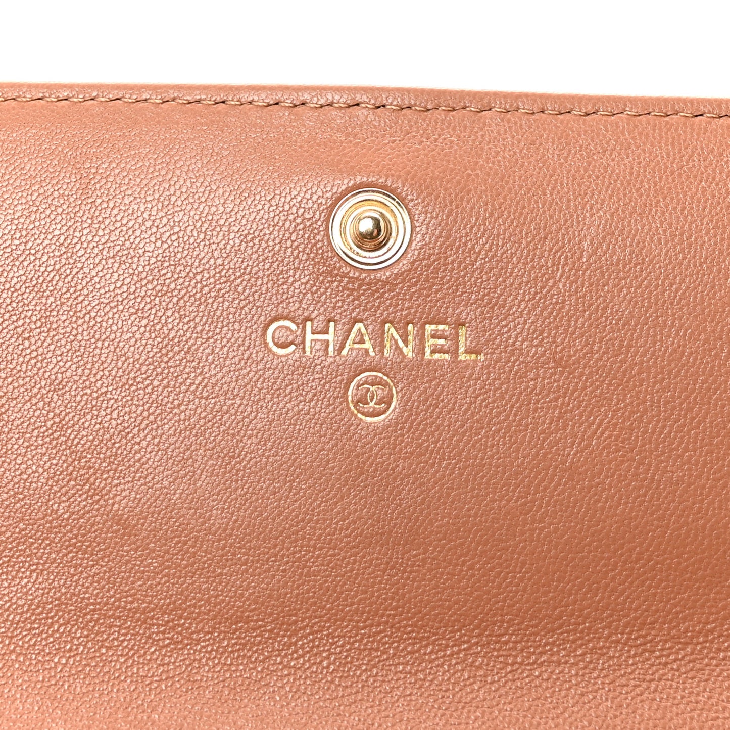 Lambskin Quilted Chanel 19 Flap Wallet Brown