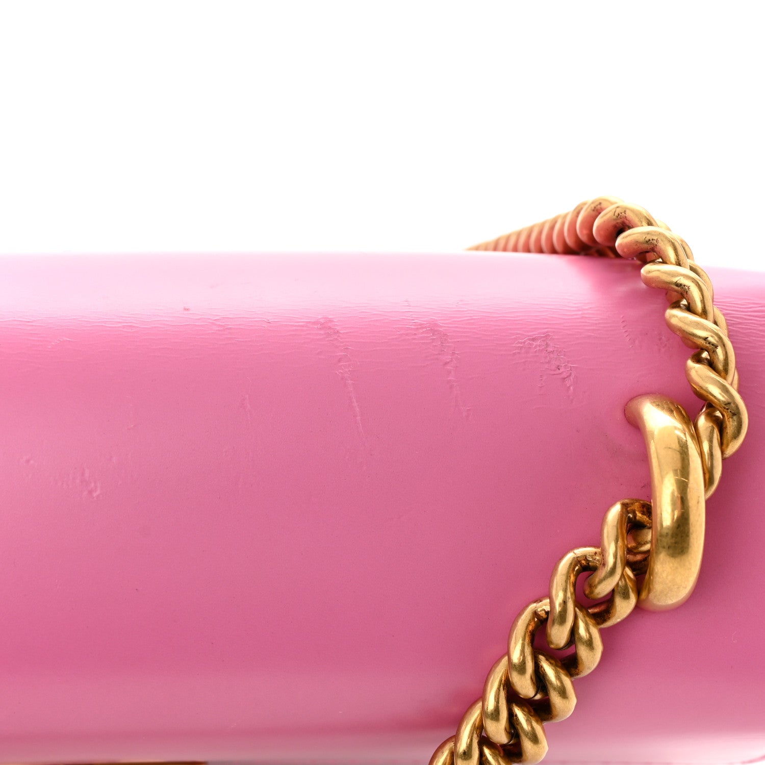 Gucci Knight Calfskin Malaga Kid Heart Medium GG Marmont Chain Handle Bag Tropical Pink Flower Hibiscus Red Multicolor 15 of 16