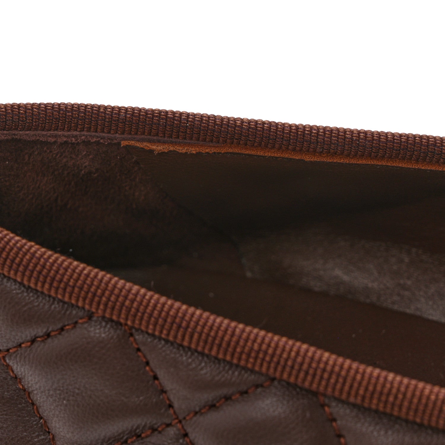 Chanel Lambskin Quilted CC Cap Toe Ballerina Flats 39.5 Chocolate 10 of 11