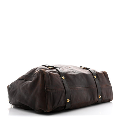Miu Miu Vitello Lux Gathered Tote Brown 3 of 13