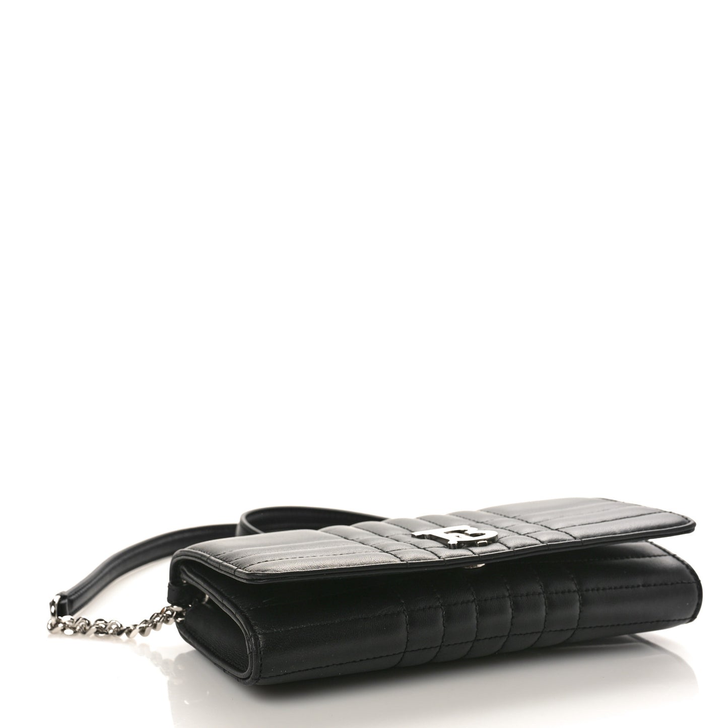 Lambskin Quilted Lola Chain Wallet Black