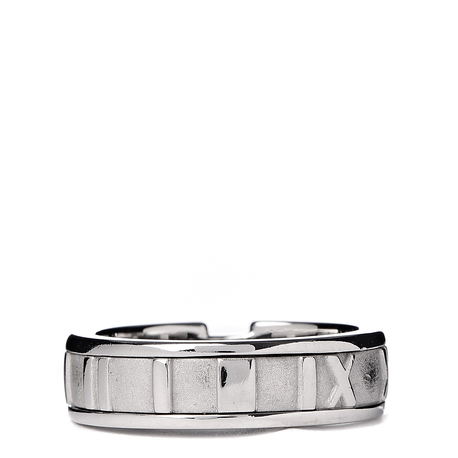 Tiffany 18K White Gold Diamond Atlas Ring 50 5.5 3 of 4