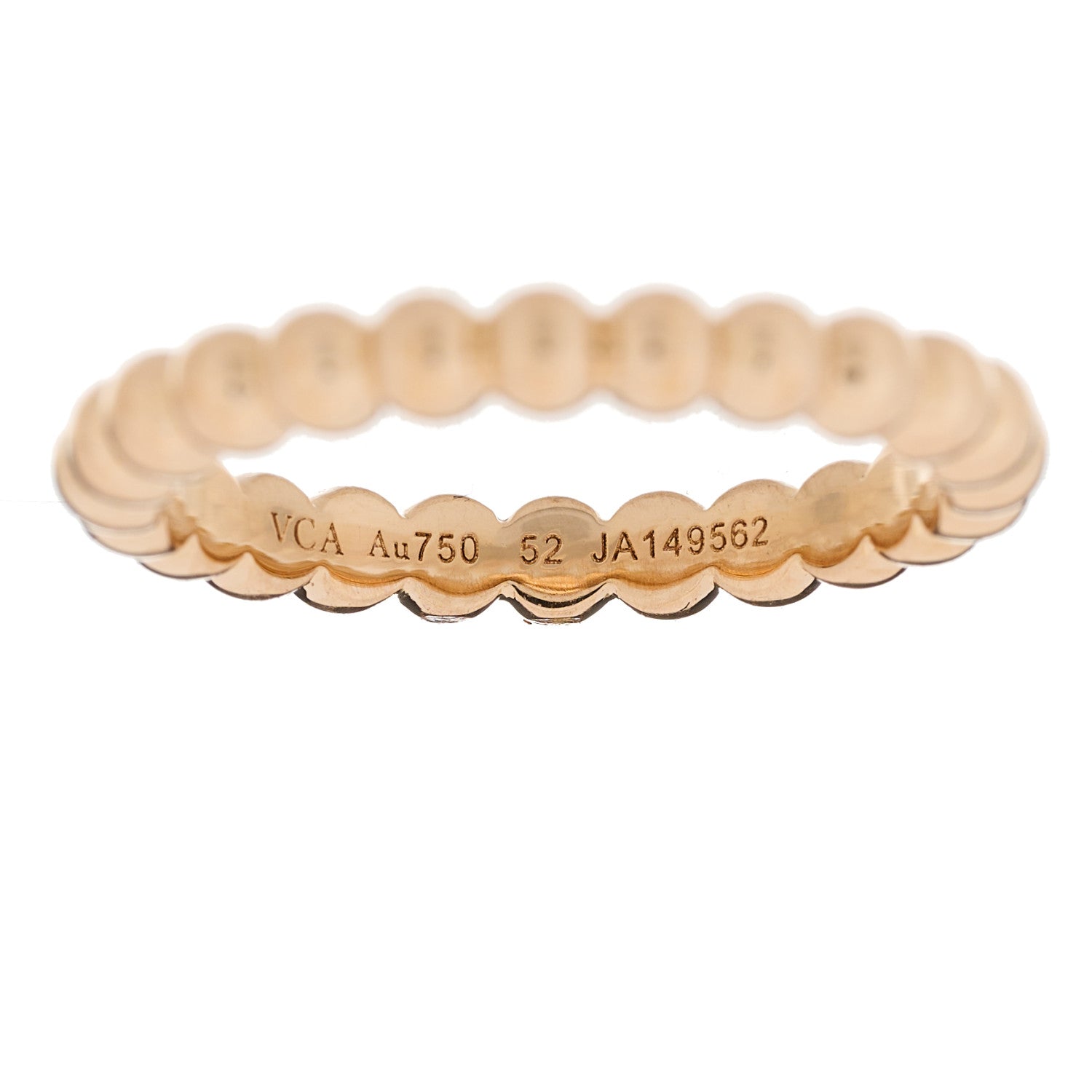 Van Cleef & Arpels 18K Rose Gold Medium Perlee Ring 52 6 4 of 4