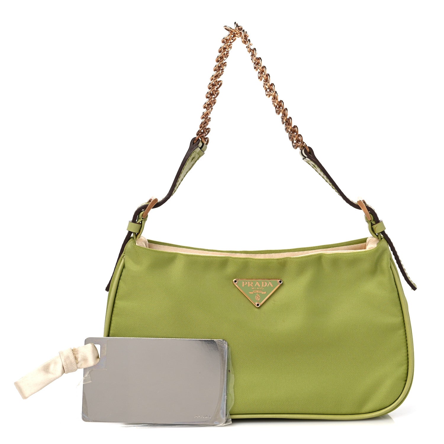 Prada Tessuto Nylon Light Chain Shoulder Bag Felce 1 of 9