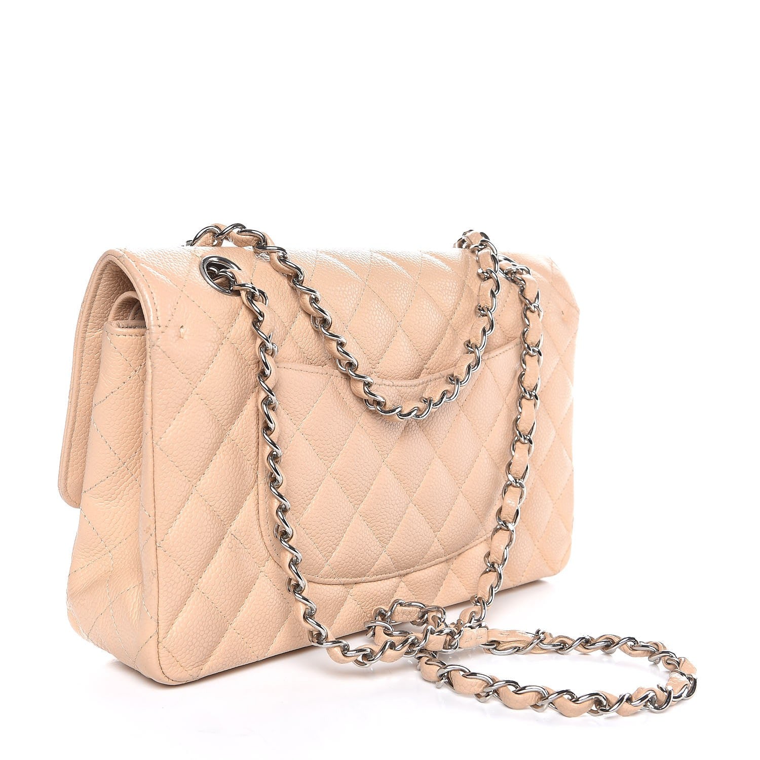 Chanel Caviar Quilted Medium Double Flap Beige Clair 3 of 9