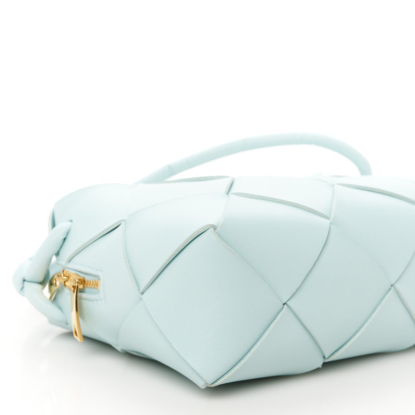 Lambskin Maxi Intrecciato Small Cassette Camera Bag Teal Washed