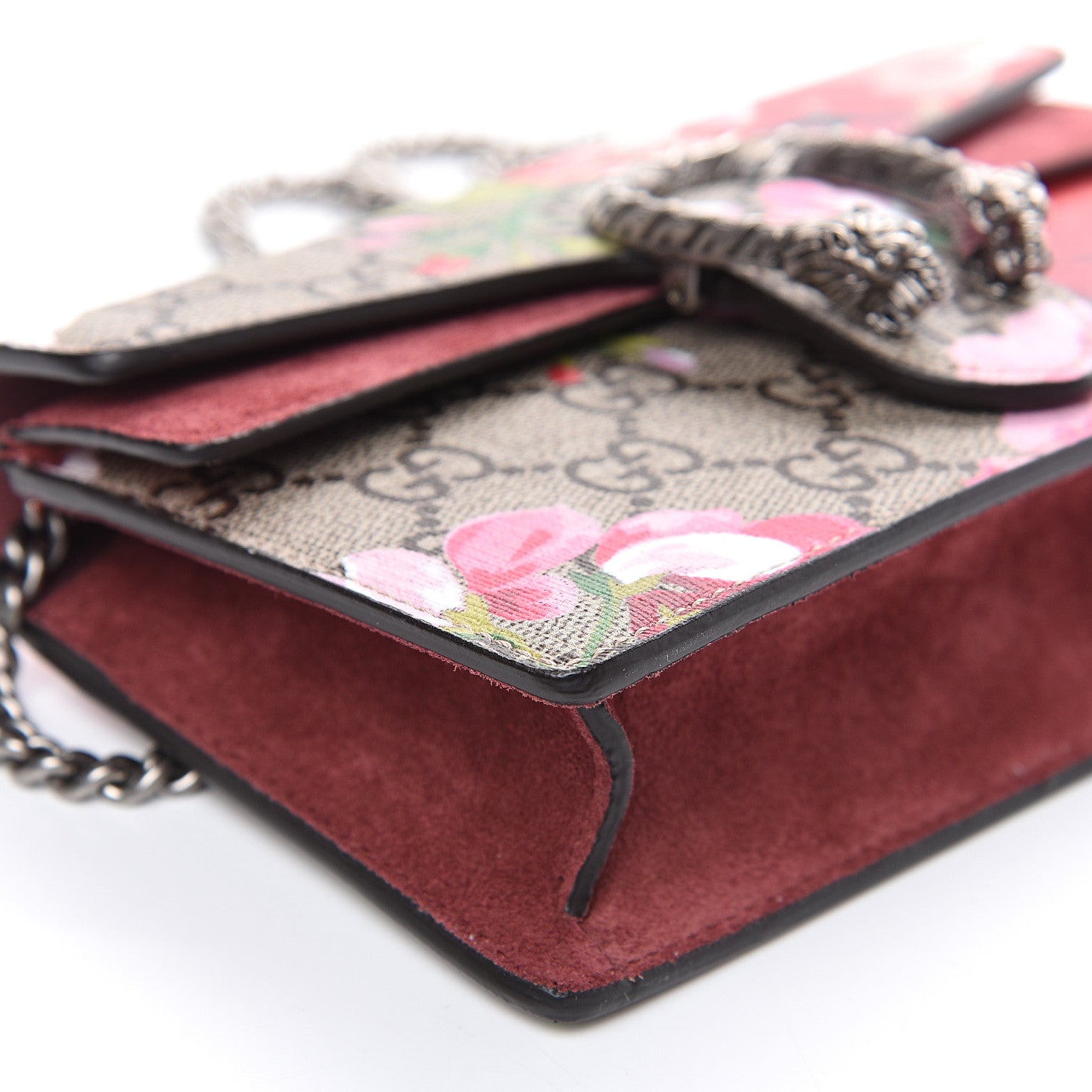 Gucci GG Supreme Monogram Blooms Super Mini Dionysus Shoulder Bag Beige Multicolor Dry Rose 8 of 12