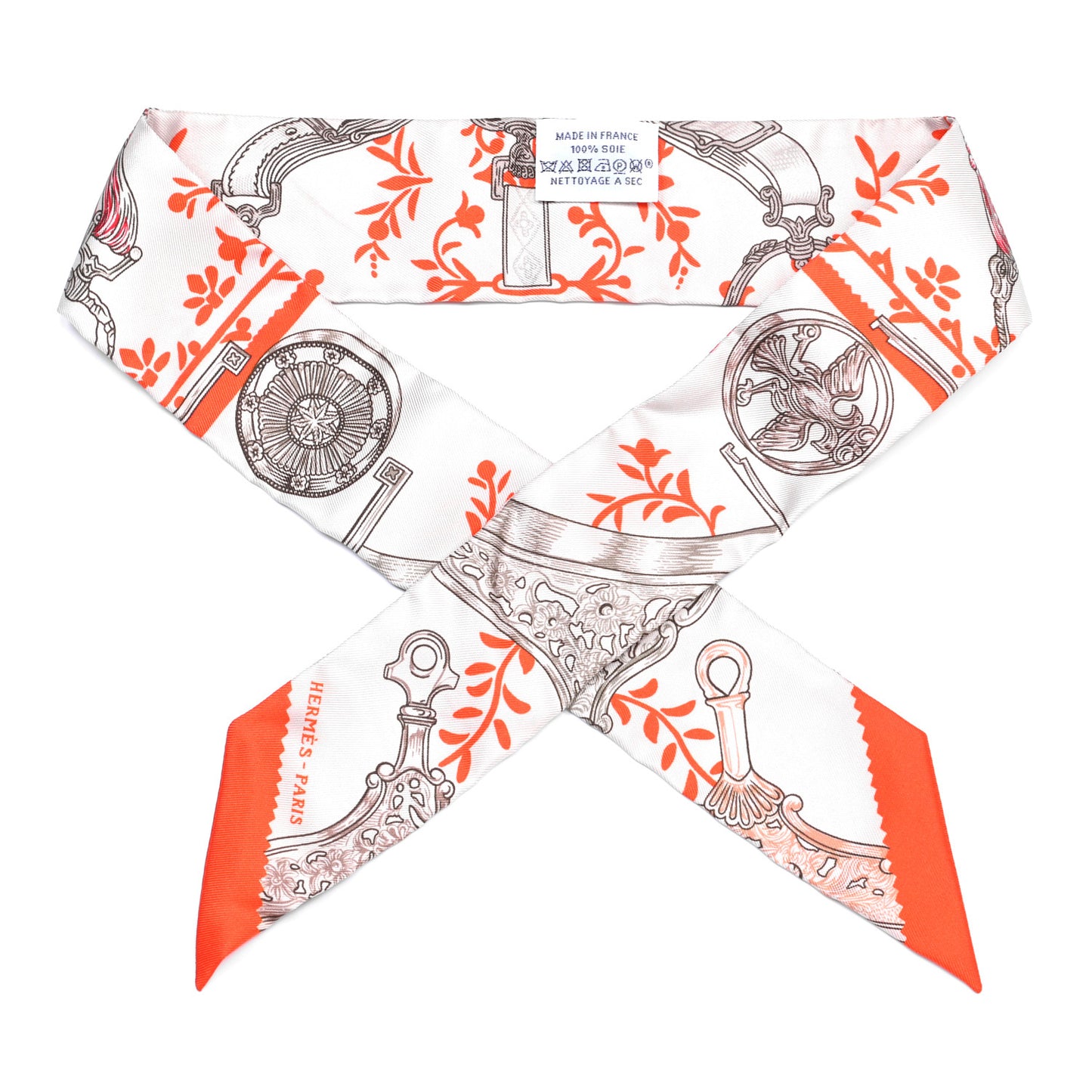 Silk Etriers Remix Twilly Verveine Orange Kaki