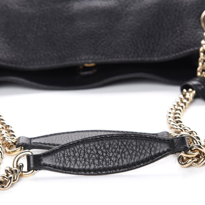 Gucci Pebbled Calfskin Medium Soho Chain Shoulder Bag Black 11 of 14