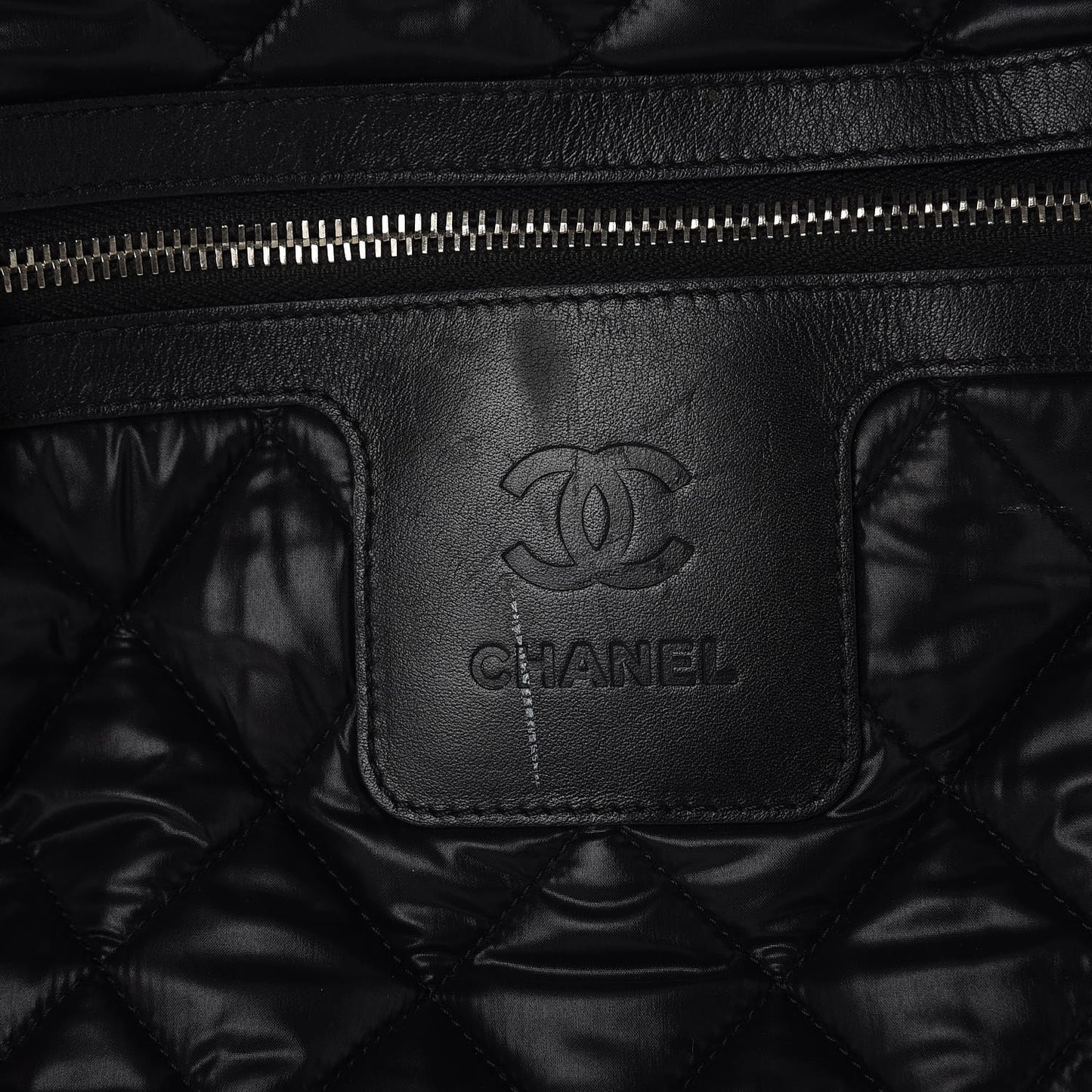 Nylon Quilted Coco Cocoon Backpack Black