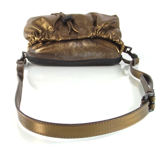 Leather Shoulder Bag Bronze
