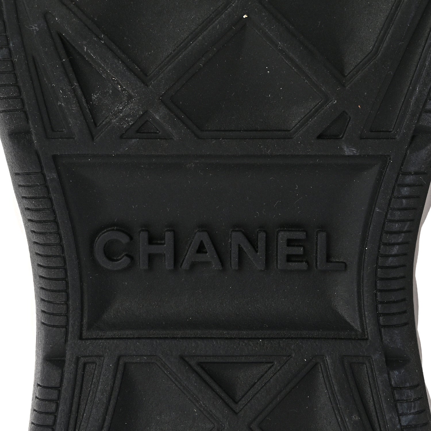 Chanel Suede Calfskin Mixed Fibers CC Sneakers 36.5 White Black 8 of 10