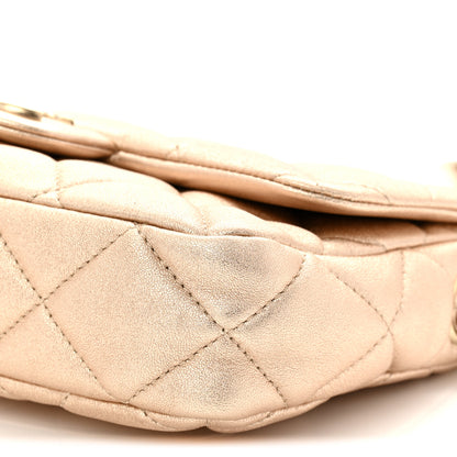 Chanel Metallic Lambskin Quilted Small CC Funky Town Chain Flap Gold 10 of 10