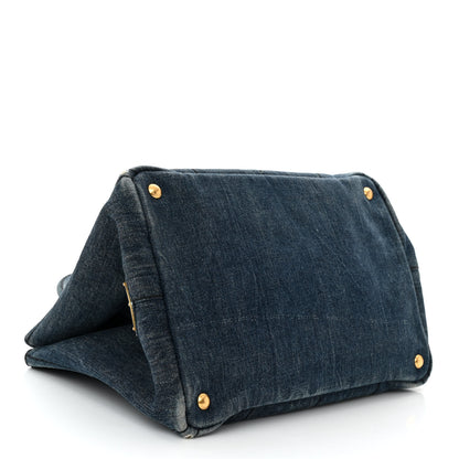 Prada Denim Canapa Logo Tote Avio 4 of 13