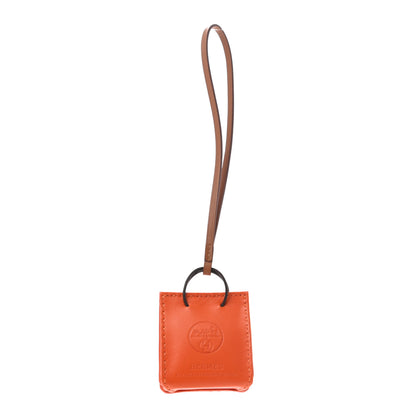 Hermes Milo Lambskin Swift Shopping Bag Charm Feu Gold 1 of 3