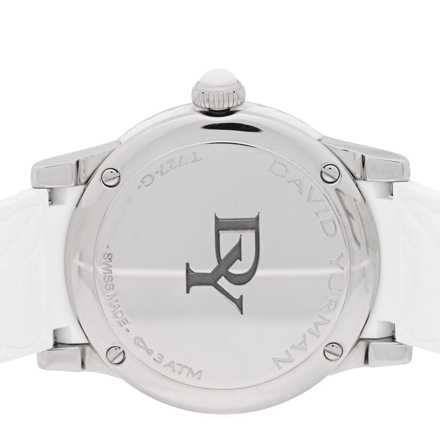 Stainless Steel Rubber Diamond 35mm Classic Quartz Watch White