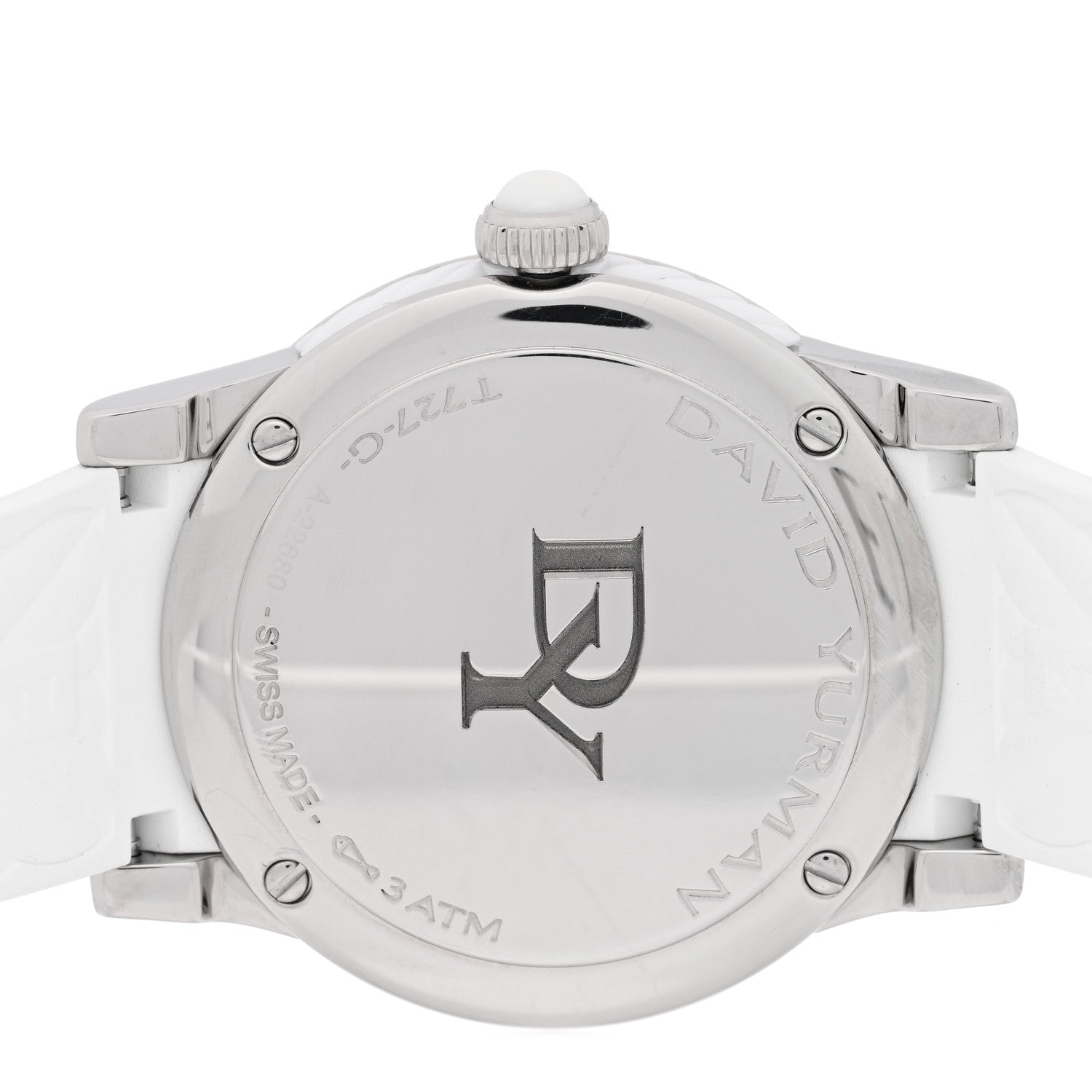 David Yurman Stainless Steel Rubber Diamond 35mm Classic Quartz Watch White 4 of 5