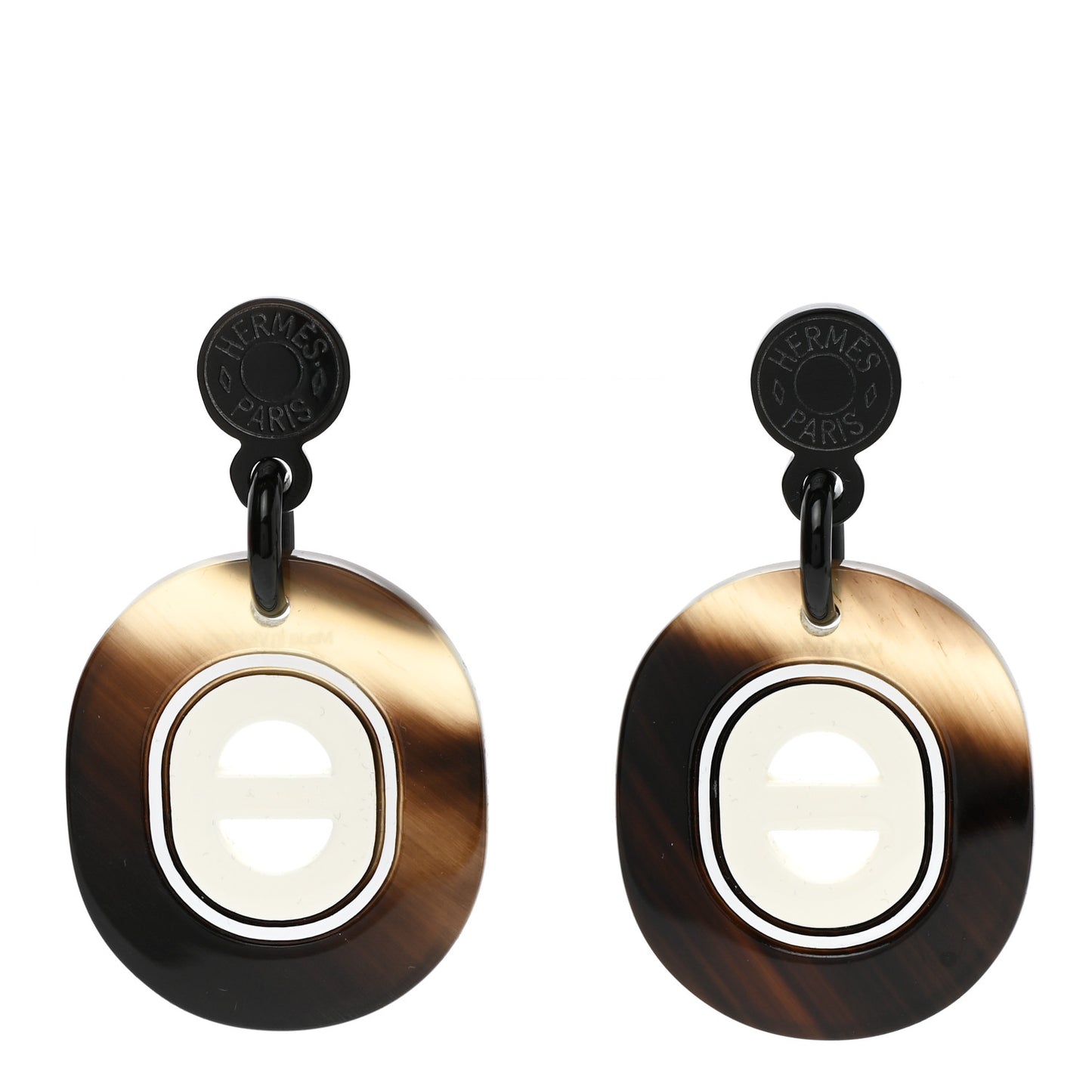 Buffalo Horn Fidelio Virage Earrings Ivoire
