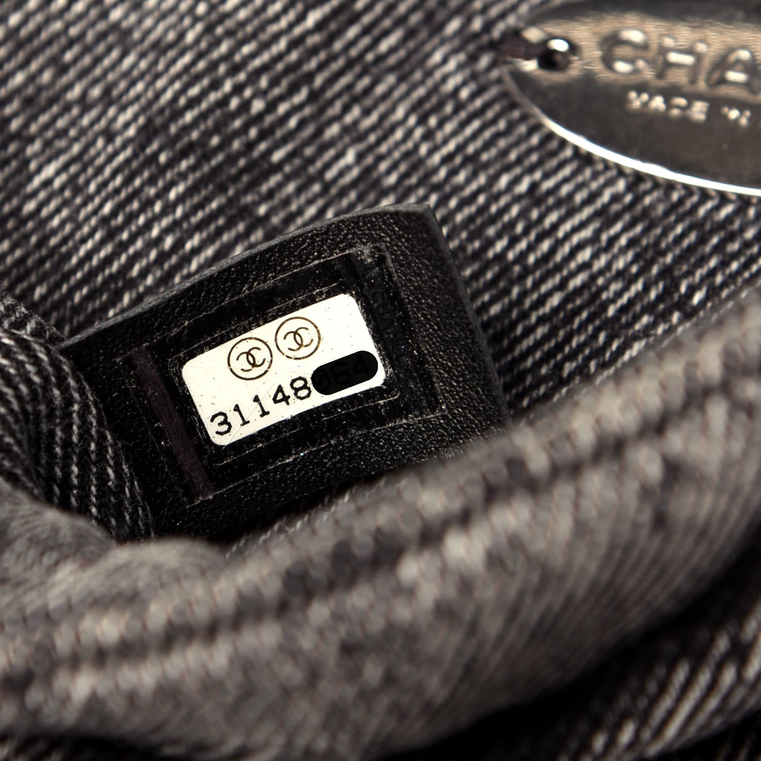 Chanel Denim Embossed CC Logo Print Mini Single Flap Black 7 of 10