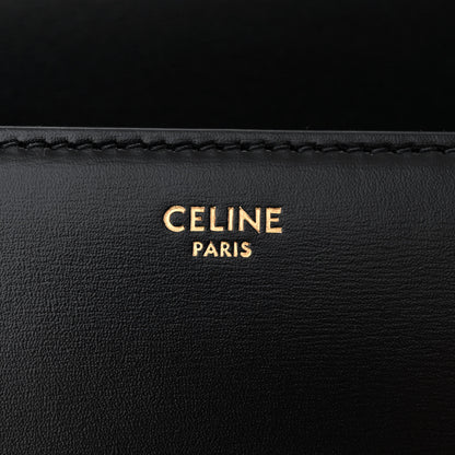Celine Shiny Calfskin Teen Triomphe Black 6 of 10