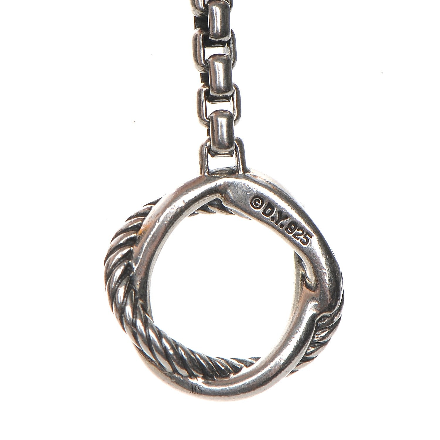 David Yurman Sterling Silver Pearl Infinity Station Chain Necklace 6 of 6