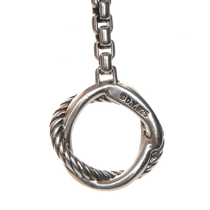 David Yurman Sterling Silver Pearl Infinity Station Chain Necklace 6 of 6