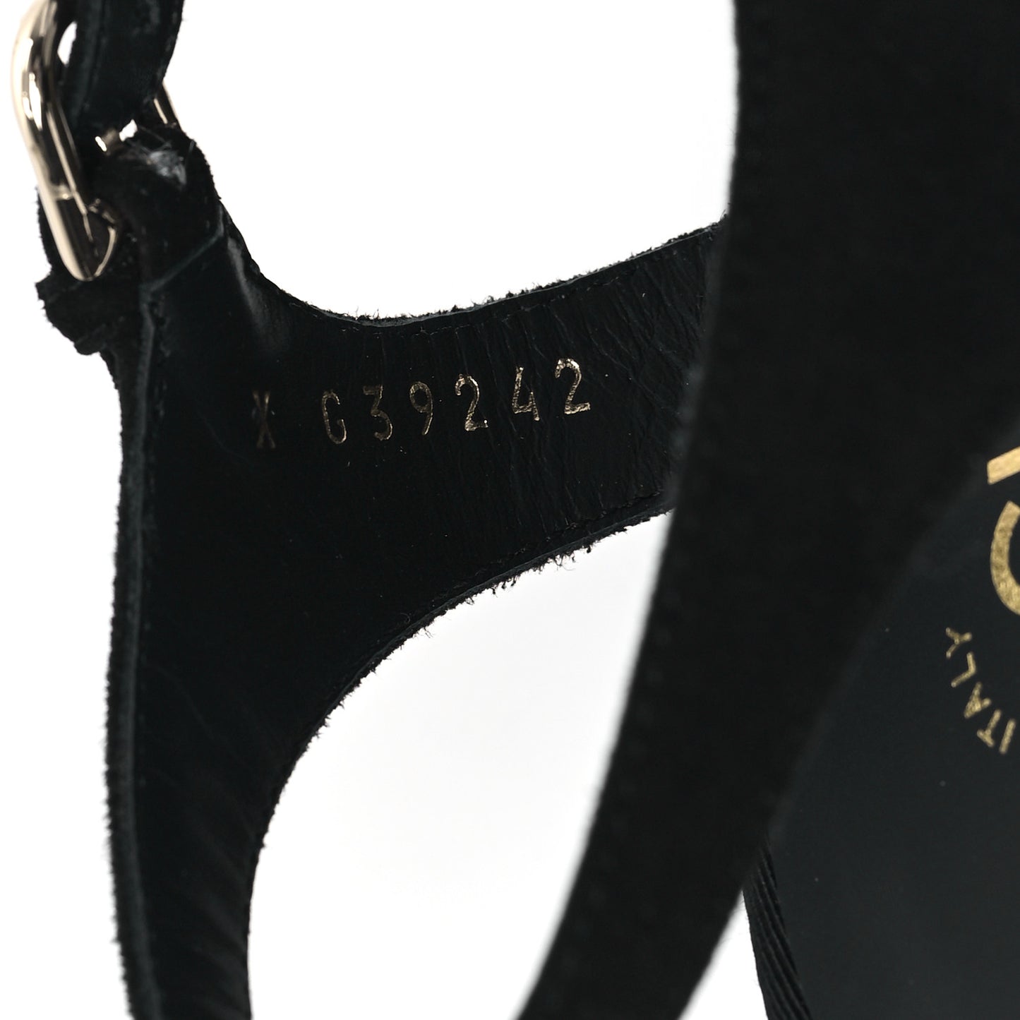 Pearl Slingback Sandals 41 Black